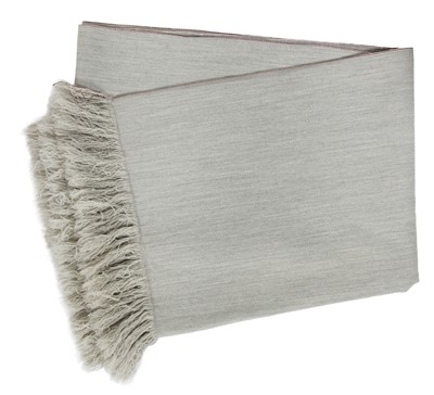 Lot 374 - A Carol Christian Poell men's light grey wool 'Self-edge' metre scarf, 'Dead End' collection, 2010
