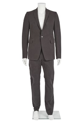 Lot 376 - A Carol Christian Poell men's slate grey cotton-blend suit, 'Dead End' collection, 2010