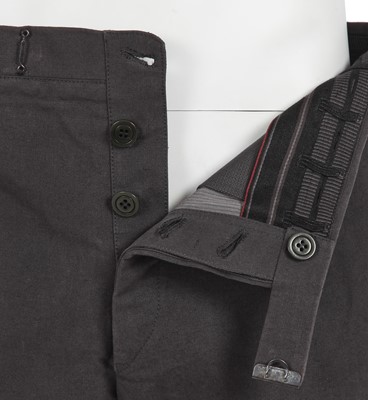 Lot 376 - A Carol Christian Poell men's slate grey cotton-blend suit, 'Dead End' collection, 2010