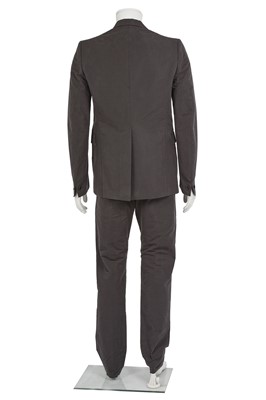 Lot 376 - A Carol Christian Poell men's slate grey cotton-blend suit, 'Dead End' collection, 2010