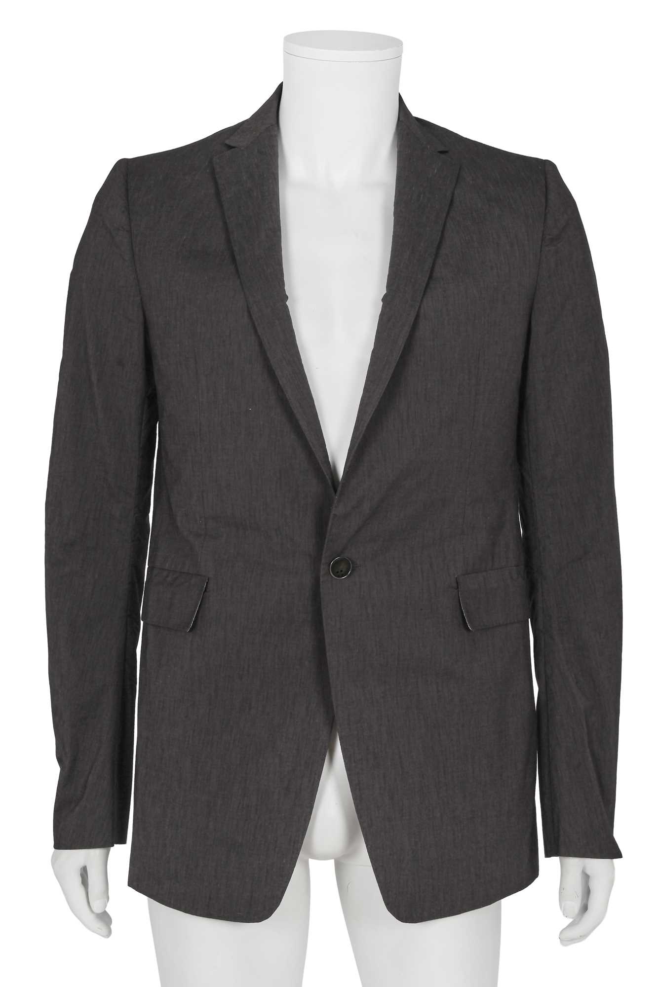 Lot 379 - A Carol Christian Poell men's charcoal cotton-blend blazer, 'Dead End' collection, 2010