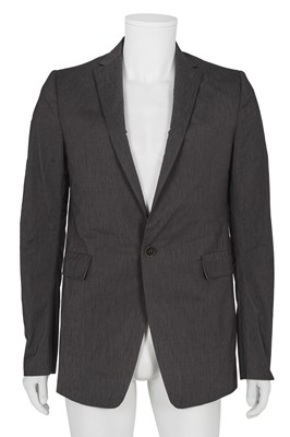 Lot 379 - A Carol Christian Poell men's charcoal cotton-blend blazer, 'Dead End' collection, 2010