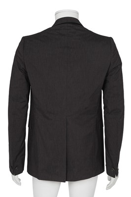 Lot 379 - A Carol Christian Poell men's charcoal cotton-blend blazer, 'Dead End' collection, 2010