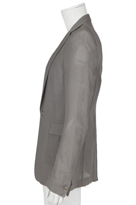 Lot 377 - A Carol Christian Poell men's grey cotton-blend mesh 'one-piece' blazer, 'Dead End' collection, 2010
