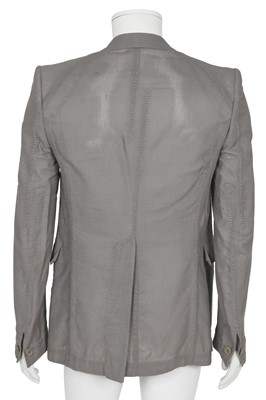 Lot 377 - A Carol Christian Poell men's grey cotton-blend mesh 'one-piece' blazer, 'Dead End' collection, 2010