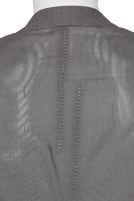 Lot 377 - A Carol Christian Poell men's grey cotton-blend mesh 'one-piece' blazer, 'Dead End' collection, 2010