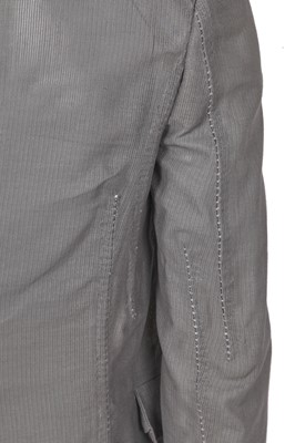 Lot 377 - A Carol Christian Poell men's grey cotton-blend mesh 'one-piece' blazer, 'Dead End' collection, 2010