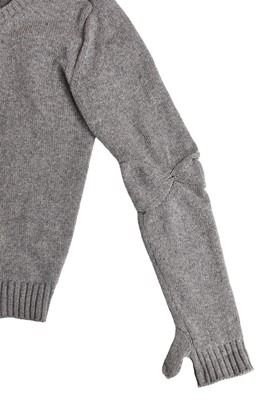 Lot 350 - A Carol Christian Poell men's grey wool sweater, 'Disjointed' collection, Autumn-Winter 2007-08