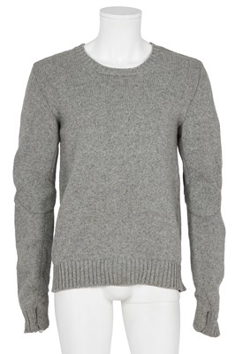 Lot 350 - A Carol Christian Poell men's grey wool sweater, 'Disjointed' collection, Autumn-Winter 2007-08