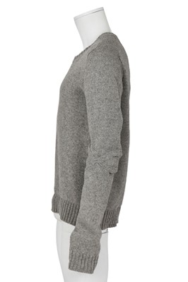 Lot 350 - A Carol Christian Poell men's grey wool sweater, 'Disjointed' collection, Autumn-Winter 2007-08