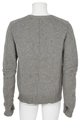 Lot 350 - A Carol Christian Poell men's grey wool sweater, 'Disjointed' collection, Autumn-Winter 2007-08