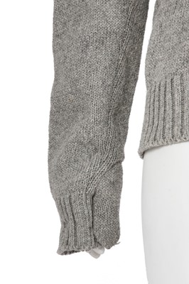 Lot 350 - A Carol Christian Poell men's grey wool sweater, 'Disjointed' collection, Autumn-Winter 2007-08