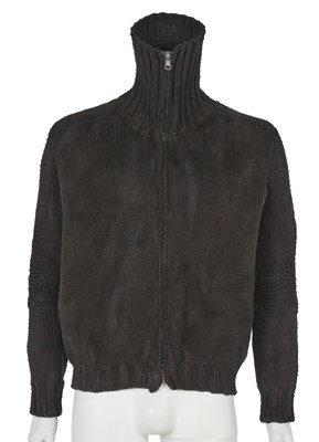 Lot 348 - A Carol Christian Poell men's garment-dyed black knitted cotton jacket, 'Disjointed' collection, Autumn-Winter 2007-08