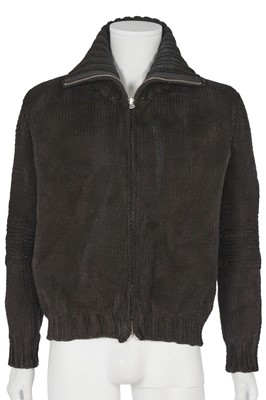 Lot 348 - A Carol Christian Poell men's garment-dyed black knitted cotton jacket, 'Disjointed' collection, Autumn-Winter 2007-08