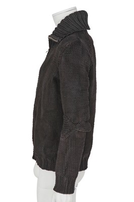 Lot 348 - A Carol Christian Poell men's garment-dyed black knitted cotton jacket, 'Disjointed' collection, Autumn-Winter 2007-08