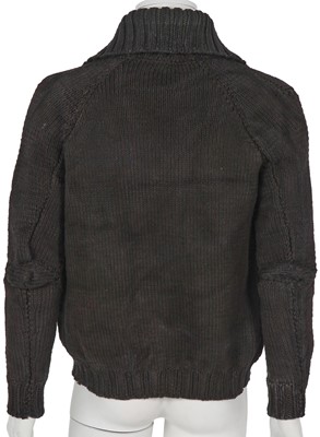 Lot 348 - A Carol Christian Poell men's garment-dyed black knitted cotton jacket, 'Disjointed' collection, Autumn-Winter 2007-08