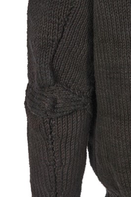 Lot 348 - A Carol Christian Poell men's garment-dyed black knitted cotton jacket, 'Disjointed' collection, Autumn-Winter 2007-08