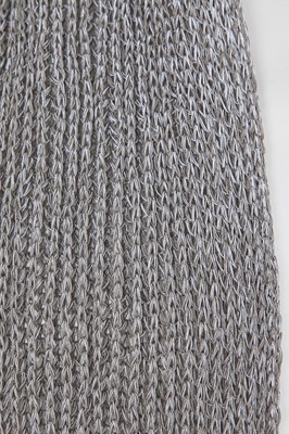 Lot 378 - A Carol Christian Poell men's light grey 'Xposed' knitted scarf, 'Dead End' collection, 2010