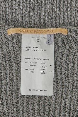 Lot 378 - A Carol Christian Poell men's light grey 'Xposed' knitted scarf, 'Dead End' collection, 2010