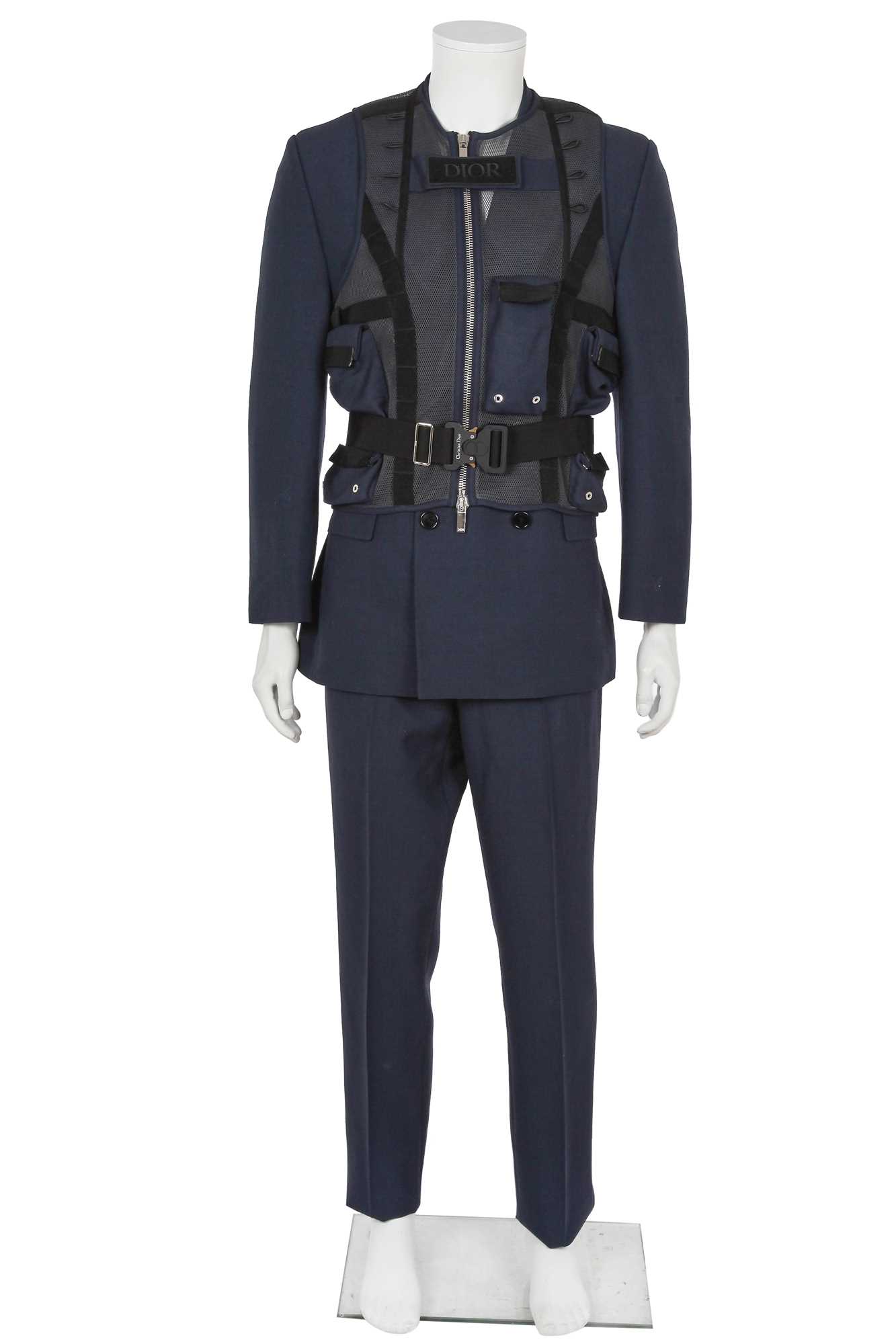 Lot 302 - A Dior Homme by Kim Jones navy blue wool suit, Autumn-Winter 2019-20