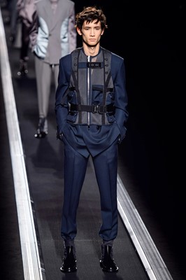 Lot 302 - A Dior Homme by Kim Jones navy blue wool suit, Autumn-Winter 2019-20