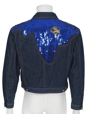 Lot 482 - A Kansai Yamamoto men's embellished denim jacket, late 1980s-early 1990s