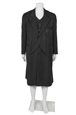 Lot 484 - A Yohji Yamamoto embroidered black wool coat, probably Autumn-Winter 2021-22