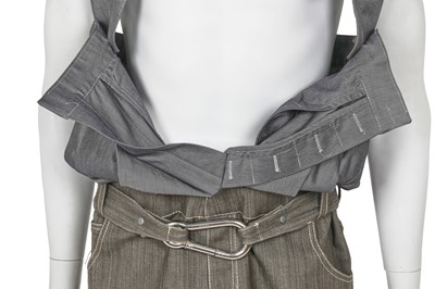 Lot 327 - A rare and early pair of Demna Gvasalia silk-blend and cotton overalls, graduate degree show, 2006