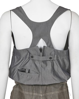 Lot 327 - A rare and early pair of Demna Gvasalia silk-blend and cotton overalls, graduate degree show, 2006