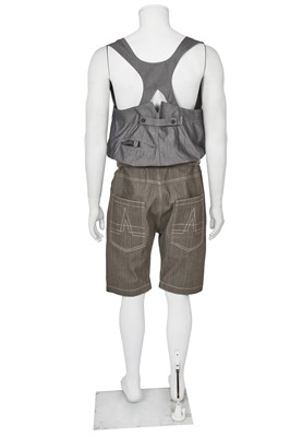 Lot 327 - A rare and early pair of Demna Gvasalia silk-blend and cotton overalls, graduate degree show, 2006