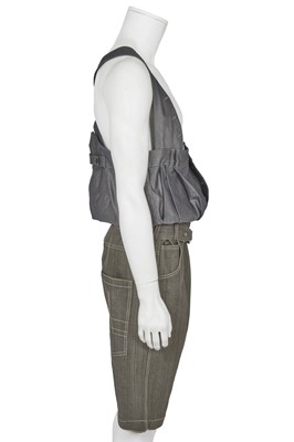 Lot 327 - A rare and early pair of Demna Gvasalia silk-blend and cotton overalls, graduate degree show, 2006