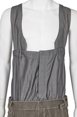 Lot 327 - A rare and early pair of Demna Gvasalia silk-blend and cotton overalls, graduate degree show, 2006