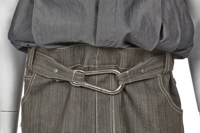 Lot 327 - A rare and early pair of Demna Gvasalia silk-blend and cotton overalls, graduate degree show, 2006