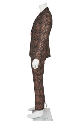 Lot 303 - A Dolce & Gabbana men's brocaded lurex three-piece-suit, circa 2019