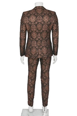 Lot 303 - A Dolce & Gabbana men's brocaded lurex three-piece-suit, circa 2019