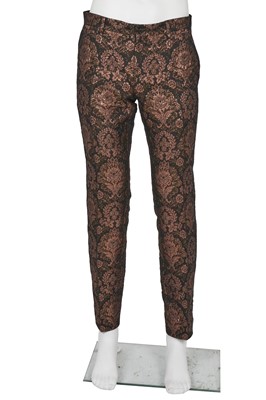 Lot 303 - A Dolce & Gabbana men's brocaded lurex three-piece-suit, circa 2019