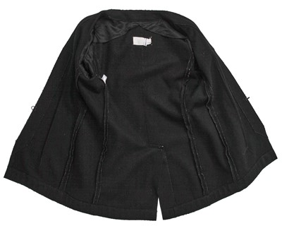 Lot 326 - A Maison Martin Margiela black fulled-wool jacket, ‘Film Super 8’ collection, Autumn-Winter 1993-94