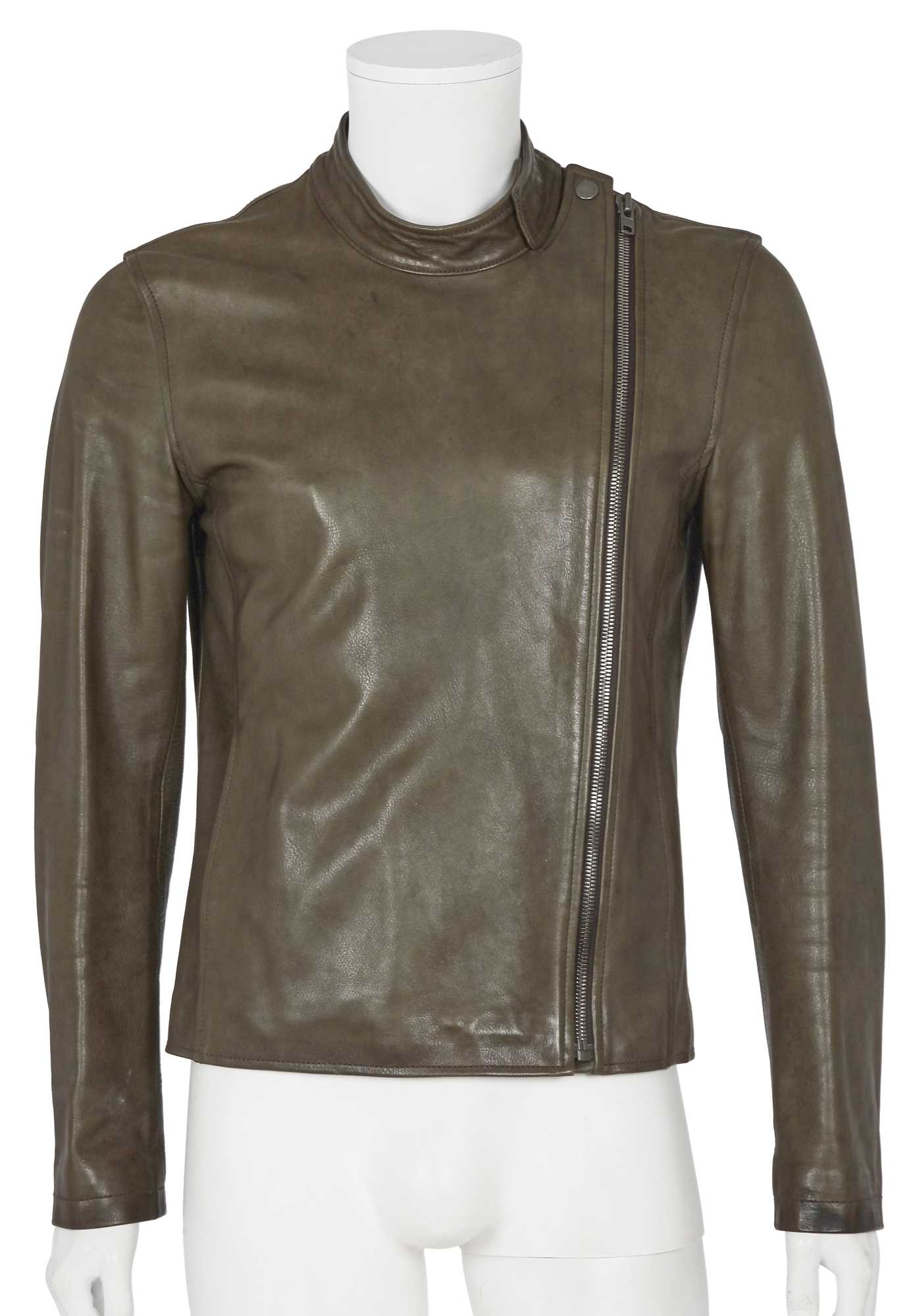 Lot 321 - A Maison Margiela men's grey calfskin biker jacket, Spring-Summer 2010