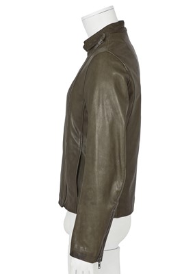 Lot 321 - A Maison Margiela men's grey calfskin biker jacket, Spring-Summer 2010