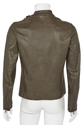 Lot 321 - A Maison Margiela men's grey calfskin biker jacket, Spring-Summer 2010