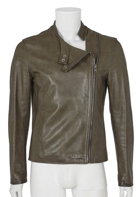 Lot 321 - A Maison Margiela men's grey calfskin biker jacket, Spring-Summer 2010