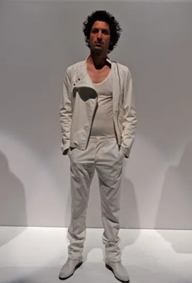 Lot 321 - A Maison Margiela men's grey calfskin biker jacket, Spring-Summer 2010