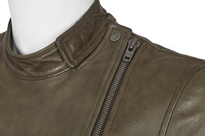 Lot 321 - A Maison Margiela men's grey calfskin biker jacket, Spring-Summer 2010