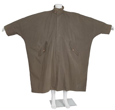 Lot 480 - An Issey Miyake men's grey cotton-blend coat, Spring-Summer 1985