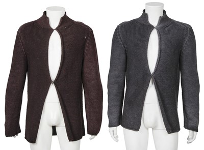 Lot 409 - Two Carpe Diem men's knitted wool jackets, 2000s