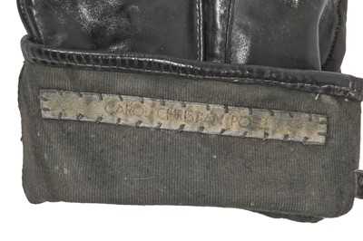 Lot 394 - A pair of Carol Christian Poell men's black leather 'disparate' fingercuff gloves, 2000s