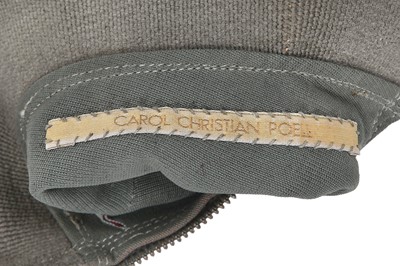 Lot 393 - A pair of Carol Christian Poell men's grey-green leather joined-finger gloves, 2000s