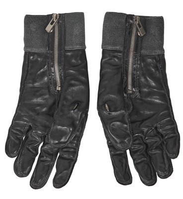 Lot 391 - A pair of Carol Christian Poell men's black leather 'visible protect' prosthetic gloves, 2000s