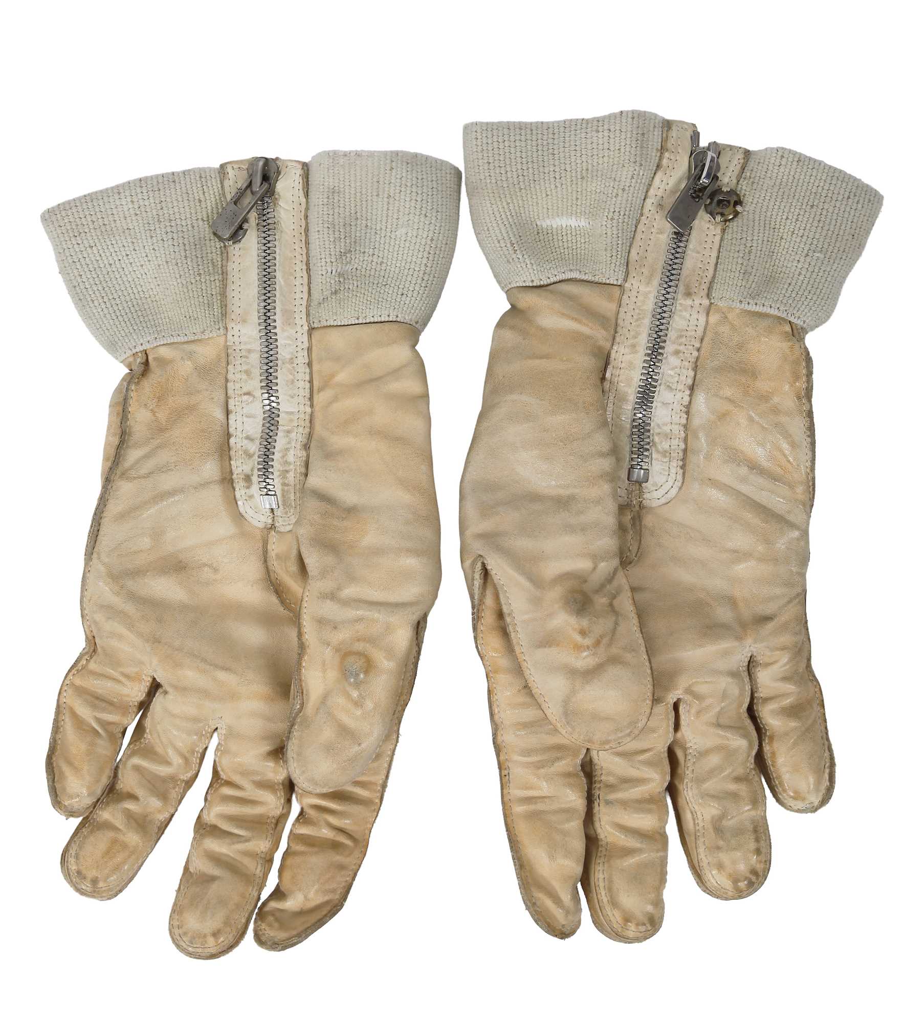 Lot 390 - A pair of Carol Christian Poell men's beige leather prosthetic gloves, 2000s