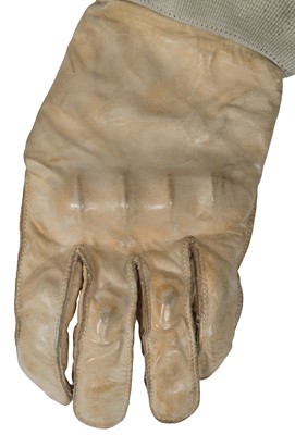 Lot 390 - A pair of Carol Christian Poell men's beige leather prosthetic gloves, 2000s